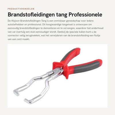 Dailygoods- Brandstofleiding Tang Professionele Demontagetool - Brandstofslang Tang - Slangklem Verwijder Tool - 45# Stalen Constructie - 22x6.5cm - Duurzaam en Betrouwbaar - Brandstoftang
