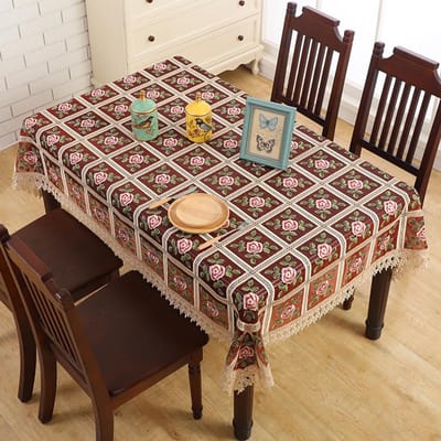 Tafelkleed in pastorale stijl Kant hol borduurwerk picknicktafelkleed Verfraaiing woonkamer salontafel decoratie lang tafelkleed 60*60 gray