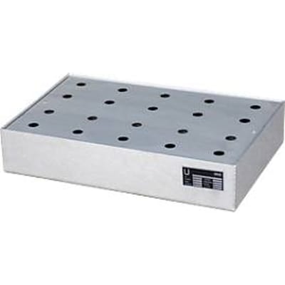 Bauer kleine containerbak KGW-P 1/M V4A, voor Euro- en chemiepallets, roestvrij staal, L 600 x B 400 x H 120 mm, tot 50 kg, met geperforeerd platenrooster