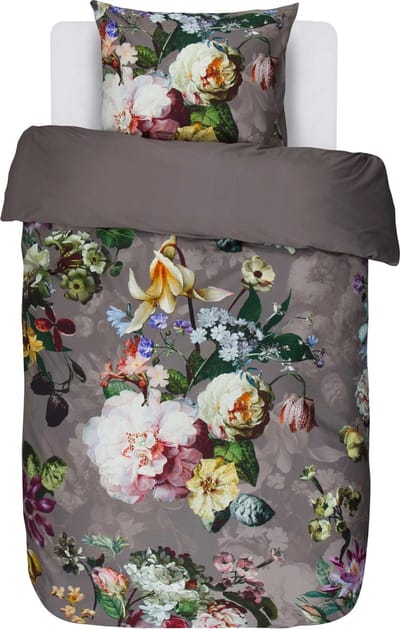 Essenza Fleur Dekbedovertrek Taupe - Eenpersoons – 140x200/220 cm