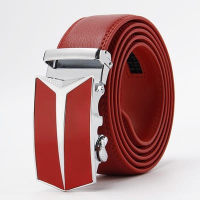 Nieuw Product Klassieke Rode Riem Heren Echt Leer Koeienhuid Riem Business Casual Riem Riem 110-130cm brown