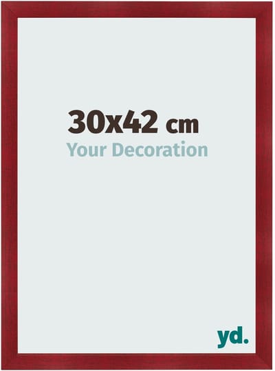 Your Decoration - Fotolijst 30x42 cm - MDF - Wijnrood Geveegd - Pisa