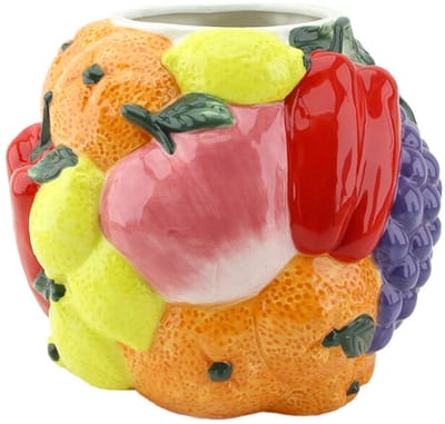 HomeBound by KY | Aardewerk vaas 'Multi fruit' | vaas | 21,3x20,9x18,5cm