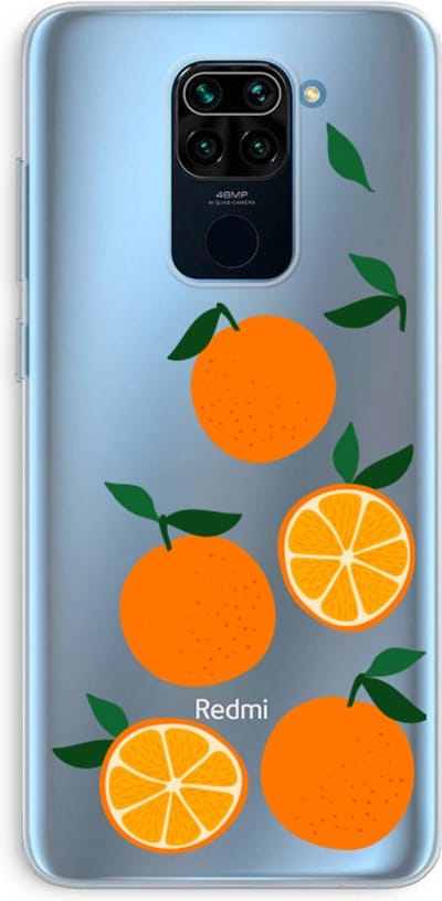 Case Company® - Hoesje geschikt voor Xiaomi Redmi Note 9 hoesje - Will you be my clementine - Soft Cover Telefoonhoesje - Bescherming aan alle Kanten en Schermrand