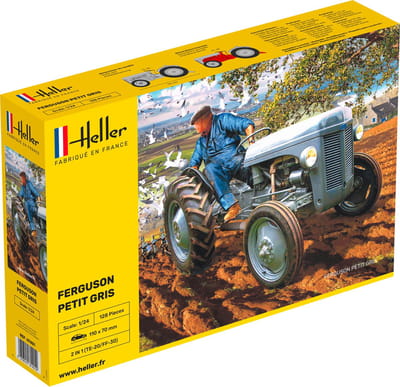 Heller Modelbouwpakket Militaire voertuigen - 81401 Ferguson TE-20/FF-30 Petit Gris - 2 Bouwopties - Landbouwvoertuig Plastic - 1:24 - Modelbouw