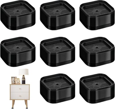 Verstelbare Meubelverhogers, 8 Stuks, 3.5 cm Hoog, Stapelbare Ondersteuning voor Meubels met Tot 5 cm Diameter Poten