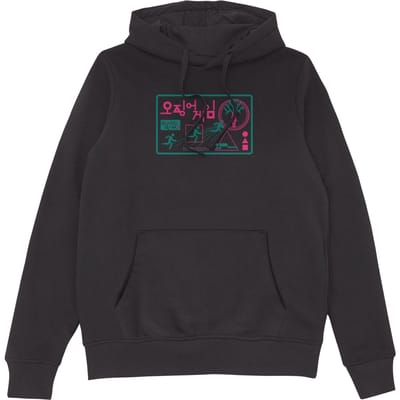 Squid Game Red Light Green Light Hoodie - Black - M