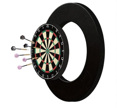 Zwarte dartbord surroundring – dartbord bescherming ring voor muur en wand – schuim dartbord beschermring voor standaard dartborden – dartbord accessoire voor heren en dames – dartbord surround