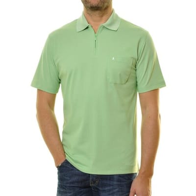 Ragman Uni Easy Care Zipper Poloshirt Pima Cotton Mix Appel / male