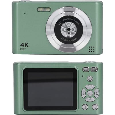 48MP Digitale Camera 2.5K HD Dubbele Camera 16x Zoom Autofocus Slimme Zakformaat Digitale Camera Vlogging groen