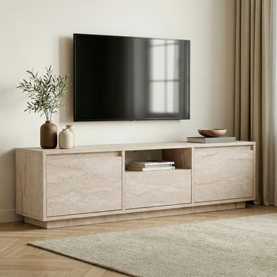 Asir - TV-standaard - Room - 100% met melamine gecoat spaanplaat - 35 x 167 x 12 cm
