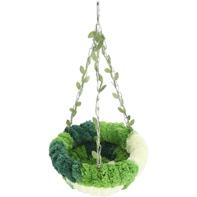 Papegaai Hangmat Bed Comfortabel Zacht Koraalfleece Hangend Vogelslaapnest voor Kooi Groen Groot Small Hammock beige