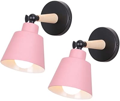 Moderne wandlampen 2 stuks - Stijlvolle wandverlichting van metaal en hout voor binnen