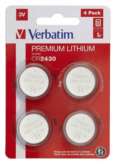 Verbatim Cr2430-Batterij Voor Elektronische Apparaten, Afstandsbedieningen, Horloges, 4 Stuks