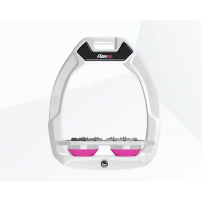 Veiligheidsstijgbeugels Plat Ultra Grip Wit/Grijs/Roze Flex-On Safe-On