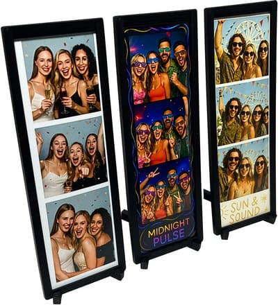 Fotostriphouder - Zwart - 3 Stuks - Fotohouder - Fotolijst - Fotolijstje - Fotostandaard - 5 x 15