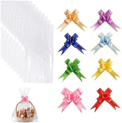 Dailygoods- Cellofaanzakken Transparant - 8 Stuks - Geschikt Voor Brood/Bakkoekjes - Feestgeschenkverpakking - Duurzaam Materiaal - 75x100Cm - Cadeauzakken