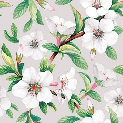 Lunch Servetten Fleur Stone - Ambiente - 33x33 cm