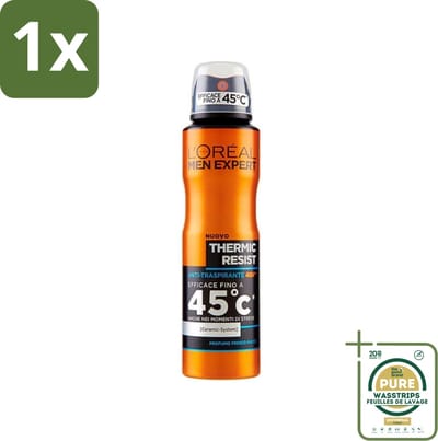 1 x L'Oréal Men Expert Deo Spray - Deodorant - Thermic Resist - 150 ml- Deodorant Spray - Thermic Resist - Transpiratie Bescherming - Fris Geur - 48 Uur Bescherming