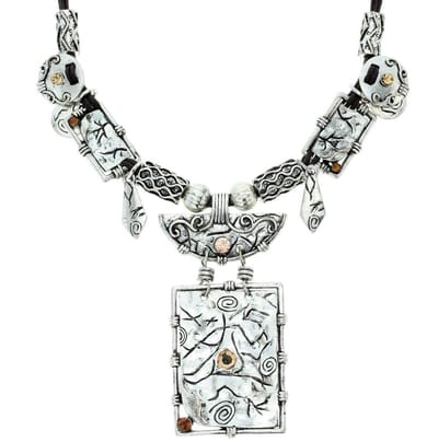 Behave - Dames Ketting - Artistieke Hanger - Statement Look - 39+8,5 cm