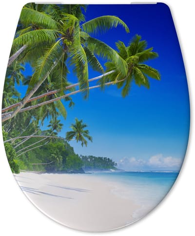 Calmwaters Original Motief - WC-bril - Palmparadijs - Duroplast - Softclose - Afneembaar