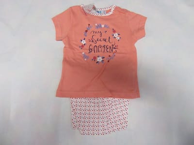 Wiplala - Jen & james - Zomer pyjama - Meisje - Zalm - My sercet garden - 3 jaar  98