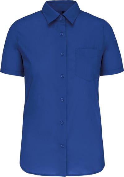 Kariban Overhemd in onderhoudsvriendelijk polykatoen-popeline korte mouwen dames K548 - Light Royal Blue - 3XL