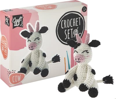Craft ID Haakpakket Koe | amigurumi haken nederlands | Haakpakketten knuffels | Geschikt voor 12 jaar en ouder | Haakpakketten voor volwassenen