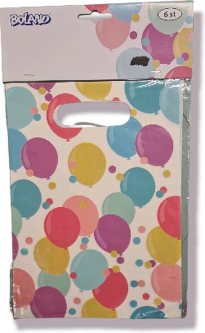 Uitdeelzakjes ballonnen - 6 stuks
