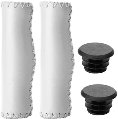 Dailygoods- Stuurgreep Zachte Sponsvulling - PU Fietsgreep - 22 mm Diameter - 12,8 cm Lengte - Antislip - Duurzaam Design - Fietsgrepen