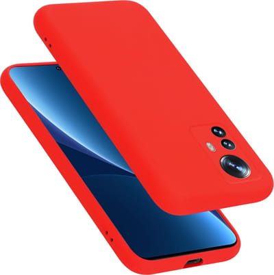 Cadorabo Hoesje geschikt voor Xiaomi 12 PRO in LIQUID ROOD - Beschermhoes gemaakt van flexibel TPU silicone Case Cover