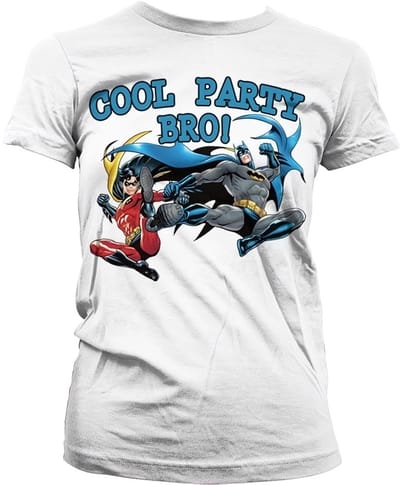 Batman Cool feestje, man! Girly T-shirt voor dames, witite