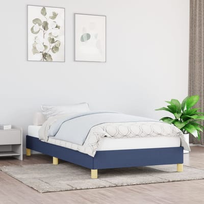 vidaXL - Bedframe - zonder - matras - 80x200 - cm - stof - blauw