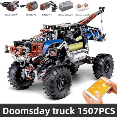 Schimmel Koning Technische Rc Auto Speelgoed Voor Jongens Bouwstenen Afstandsbediening Off-Road Auto Terrein Klimmen Buggy vrachtwagen Geschenken 18006 with motor