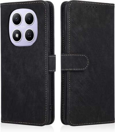 Elegante PU Leren Wallet Case voor Xiaomi Redmi Note 15 - Bescherming, Kaartsleuven en Standfunctie - Zwart 6.83 Inch