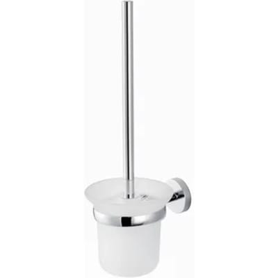 Aquavive Wc-borstel Met Houder - Rvs/glas - Chroom/mat Glas