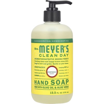 Mrs. Meyers Clean Day, Hand Soap, Honeysuckle, 12.5 fl oz (370 ml) yellow