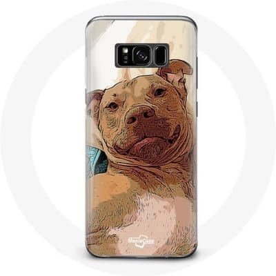 Coque pour Samsung Galaxy S8 American Pit Bull Terrier Marron