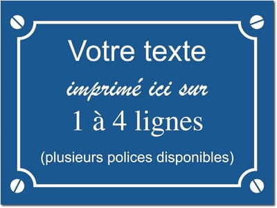 Decoratief Bord - Aluminium Plaats - Huis Nummer - Personaliseerbaar - 30x20 cm - Donkerblauw