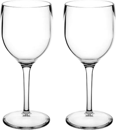Fjesta© Kunststof Wijnglazen - 20cl - Transparant - 2 Stuks