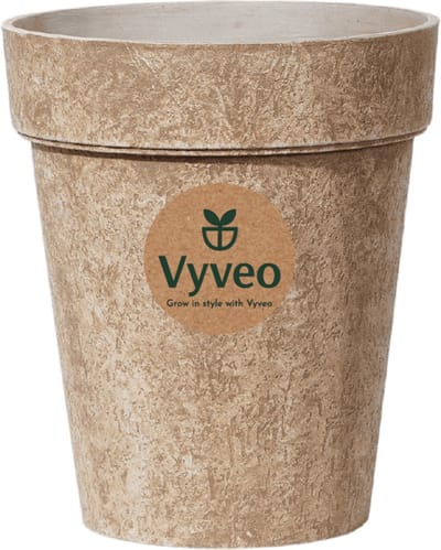 Vyveo - Bloempot Heritage - 32x36 - Bruin (Retro) - Bloempot voor binnen en buiten - Lichtgewicht - Breukbestendig - Vorstbestendig - UV-bestendig
