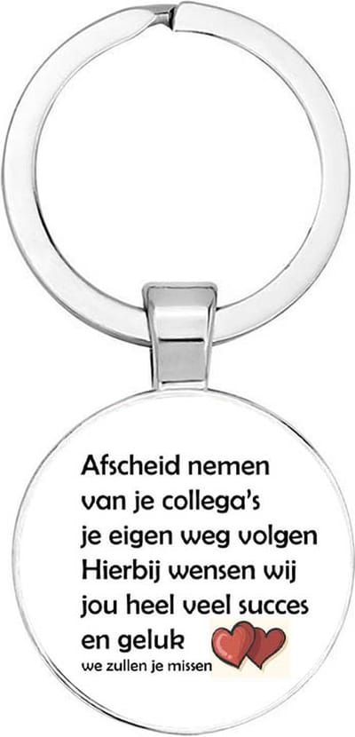 Akyol - afscheid nemen van collega's Sleutelhanger - afscheid bedank cadeau - iemand die een collega is - veel succes en geluk - werk - collega - cadeau - kado - geschenk - gift - verrassing - afscheidscadeau - liefde - 2,5 x 2,5 CM