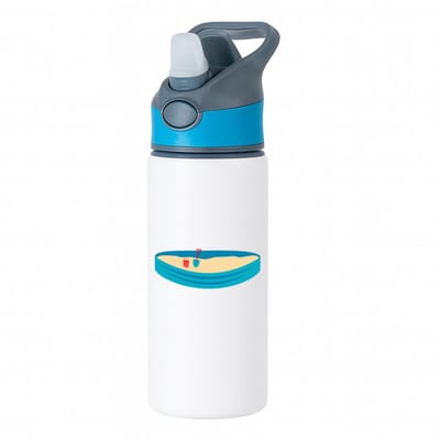 Hacebo® - Zandbak waterfles met rietje blauw - Kind - Kinderen - Speeltuin - speelgoed - zand - water fles - 650ML