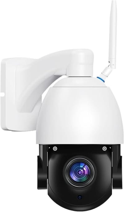 Beveiligingscamera Buiten - IP Camera WiFi - Woning Beveiligen - 50x Optische Zoom - 8MP 4K HD - Wit