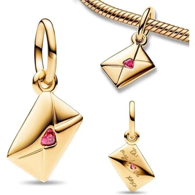 Koper Rood Liefde Goud Kleurig Envelop Post Hanger Geschikt Voor Originele Dames Armband Handgemaakt DIY Fijne Sieraden Item Maken Cadeau Idee beige
