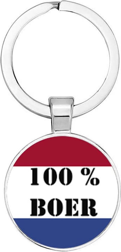 Akyol - 100% boer Sleutelhanger - boer - iemand die een boer is - trots op de boer - boerderij - farmers - verjaardagscadeau - 2,5 x 2,5 CM