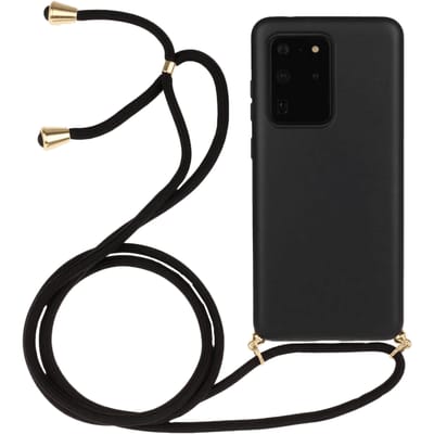 Mocaa Samsung Galaxy S20 Ultra Telefoonhoesje met Koord Zwart