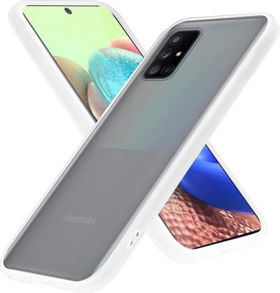 Cadorabo Hoesje geschikt voor Samsung Galaxy A71 4G in Mat Transparant - Hybride beschermhoes met TPU siliconen Case Cover binnenkant en matte plastic achterkant