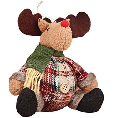 Poupée Père Noël Décorations de Noël Décoration de Maison Table Poupée Élan Ornements de Noël Noël Cadeaux Bonne Année brown