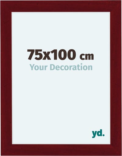 Your Decoration - Fotolijst 75x100 cm - MDF - Wijnrood Geveegd - Como